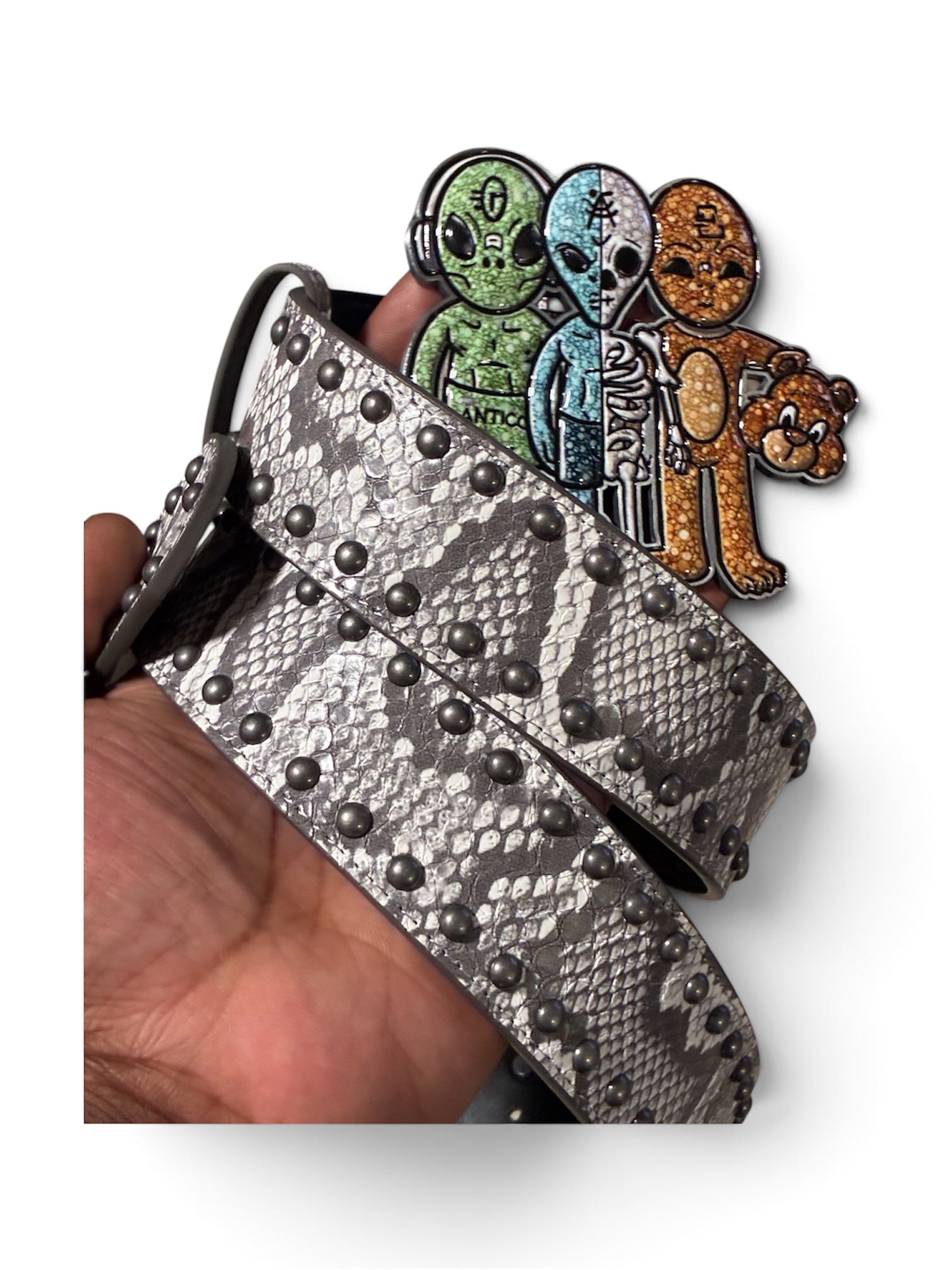 3 Musketeers Metal Rivets Belt